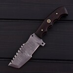 Damascus Tracker Knife // Wenge Wood // 7394