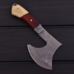 Damascus Mini Tomahawk // Red Padauk Wood // 7404