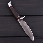 Damascus Hunting Knife // Wenge Wood & Micarta // 7385