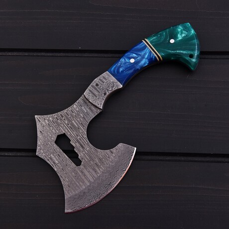 Damascus Mini Tomahawk // Acrylic Resin // 7405
