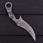 Damascus Hunting Skinner // Bone // 7390