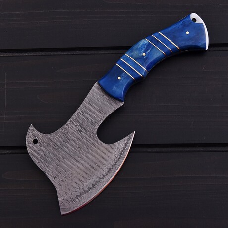 Damascus Mini Tomahawk // Bone // 7403