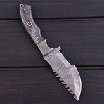 Damascus Tracker Knife // Bone // 7386
