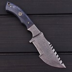 Damascus Tracker Knife // Bone // 7386