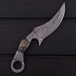 Damascus Hunting Skinner // Bone // 7390