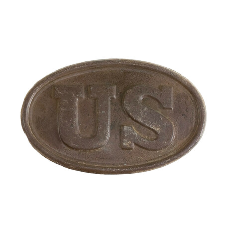 Civil War Battlefield-Recovered US Belt Plate // c. 1861-1865
