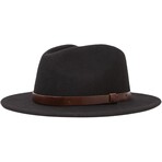 Brixton // Unisex // Messer Hat // Black + Brown // Small (S)
