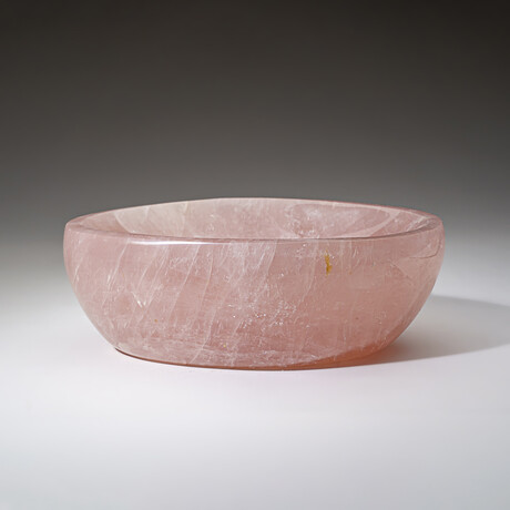Genuine Polished Rose Quartz Bowl from Brazil // v.4