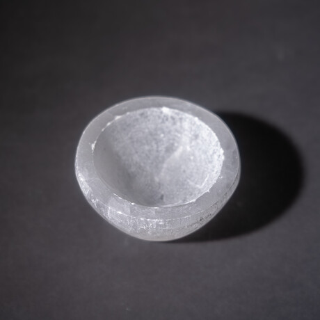 Genuine Selenite Polished Small Round Bowl