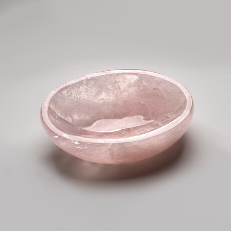 Genuine Polished Rose Quartz Bowl from Brazil // v.5