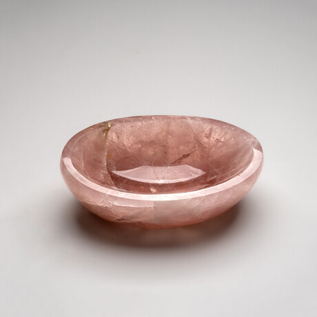 Genuine Polished Rose Quartz Bowl from Brazil // v.2