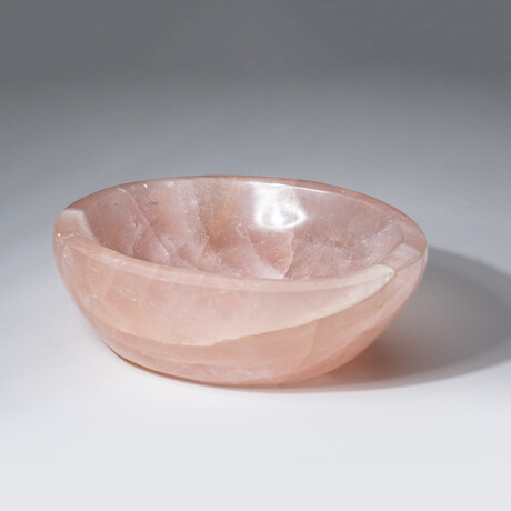 Genuine Polished Rose Quartz Bowl from Brazil // v.1
