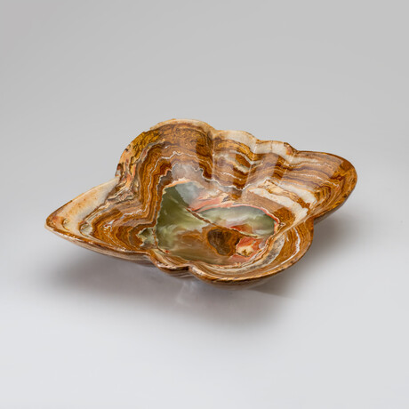 Genuine Green and Brown Onyx Bowl From Mexico