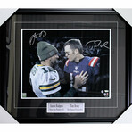 Aaron Rodgers & Tom Brady // Framed Signed 16X20 Photo