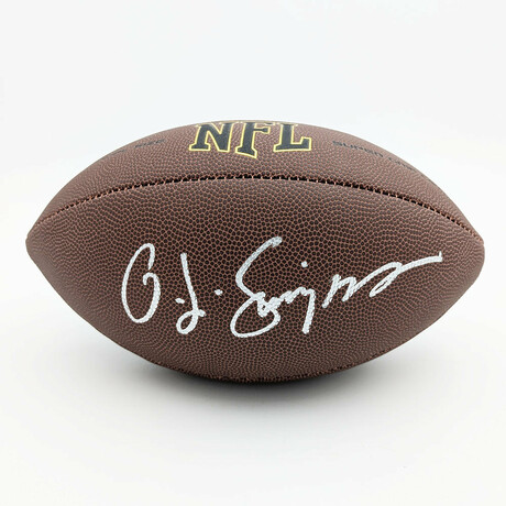 O.J. Simpson (DECD) // Signed Wilson Super Grip Full-Size NFL Football