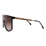Carrera // Men's // 1056/S 2M2 Square Sunglasses // Black + Brown Gradient
