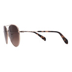 Rag & Bone // Mens RNB1065/G/S J5G Aviator Sunglasses // Gold + Brown
