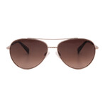 Rag & Bone // Mens RNB1065/G/S J5G Aviator Sunglasses // Gold + Brown