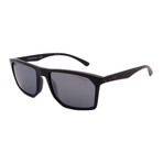 Armani // Men's EA4164 54516G Square Sunglasses // Grey + Gray Mirror