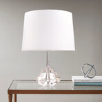 Tortona Metal & Acrylic Table Lamp, White/Clear