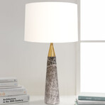 Radiance Style Marble White/Gold Table Lamp