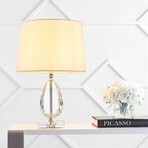 Trento Metal & Acrylic Table Lamp, White/Clear