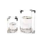 Soren Lucite & Glass Lantern // Small