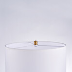 Senato Metal & Acrylic Table Lamp, White/Gold