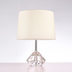 Tortona Metal & Acrylic Table Lamp, White/Clear