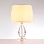 Trento Metal & Acrylic Table Lamp, White/Clear