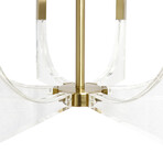 Omeara Metal & Acrylic Chandelier Light, Clear Brass