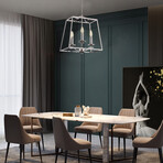 Lionnel Metal & Glass Chandelier Lights