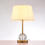 Aston Metal & Acrylic Table Lamp, White/Clear