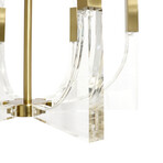 Omeara Metal & Acrylic Chandelier Light, Clear Brass
