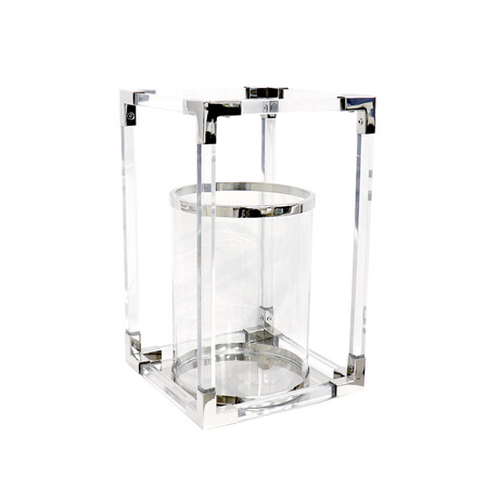 Soren Lucite & Glass Lantern // Large