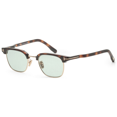 Tom Ford // Men's // FT1119-D-52N-47 // Dark Havana + Green