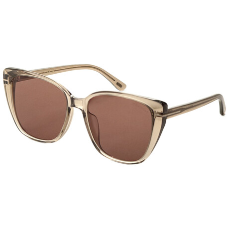 Tom Ford // Women's // FT0973-K-45E-60 // Transparent Brown + Brown