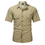 Military Army Button-Up Shirt // Army Khaki (XL)
