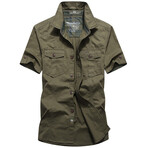 Tactical Button-Up Shirt // Army Green (2XL)