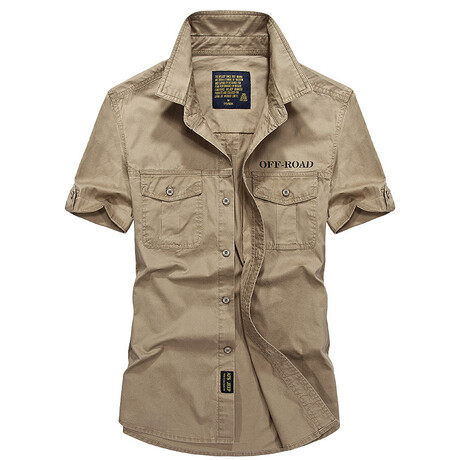Cargo Button-Up Shirt // Khaki (XS)