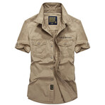 Cargo Button-Up Shirt // Khaki (M)