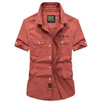 Cargo Button-Up Shirt // Orange (2XL)