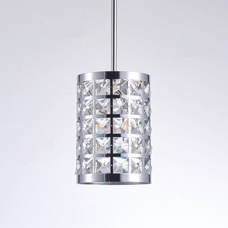 Hermoza Metal & Crystal Pendant Lights (39.4"L x 5.9"W x 8.7"H)