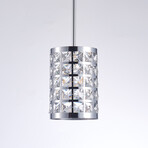Hermoza Metal & Crystal Pendant Lights (39.4"L x 5.9"W x 8.7"H)