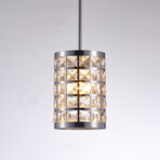 Hermoza Metal & Crystal Pendant Lights (39.4"L x 5.9"W x 8.7"H)