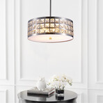 Hermoza Metal & Crystal Pendant Lights (39.4"L x 13.8"W x 5.5"H)