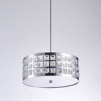 Hermoza Metal & Crystal Pendant Lights (39.4"L x 13.8"W x 5.5"H)