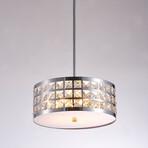 Hermoza Metal & Crystal Pendant Lights (39.4"L x 13.8"W x 5.5"H)