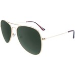 Mile Highs Polarized Sunglasses // Gold + Aviator Green
