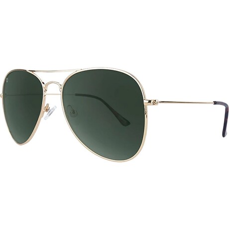 Mile Highs Polarized Sunglasses // Gold + Aviator Green